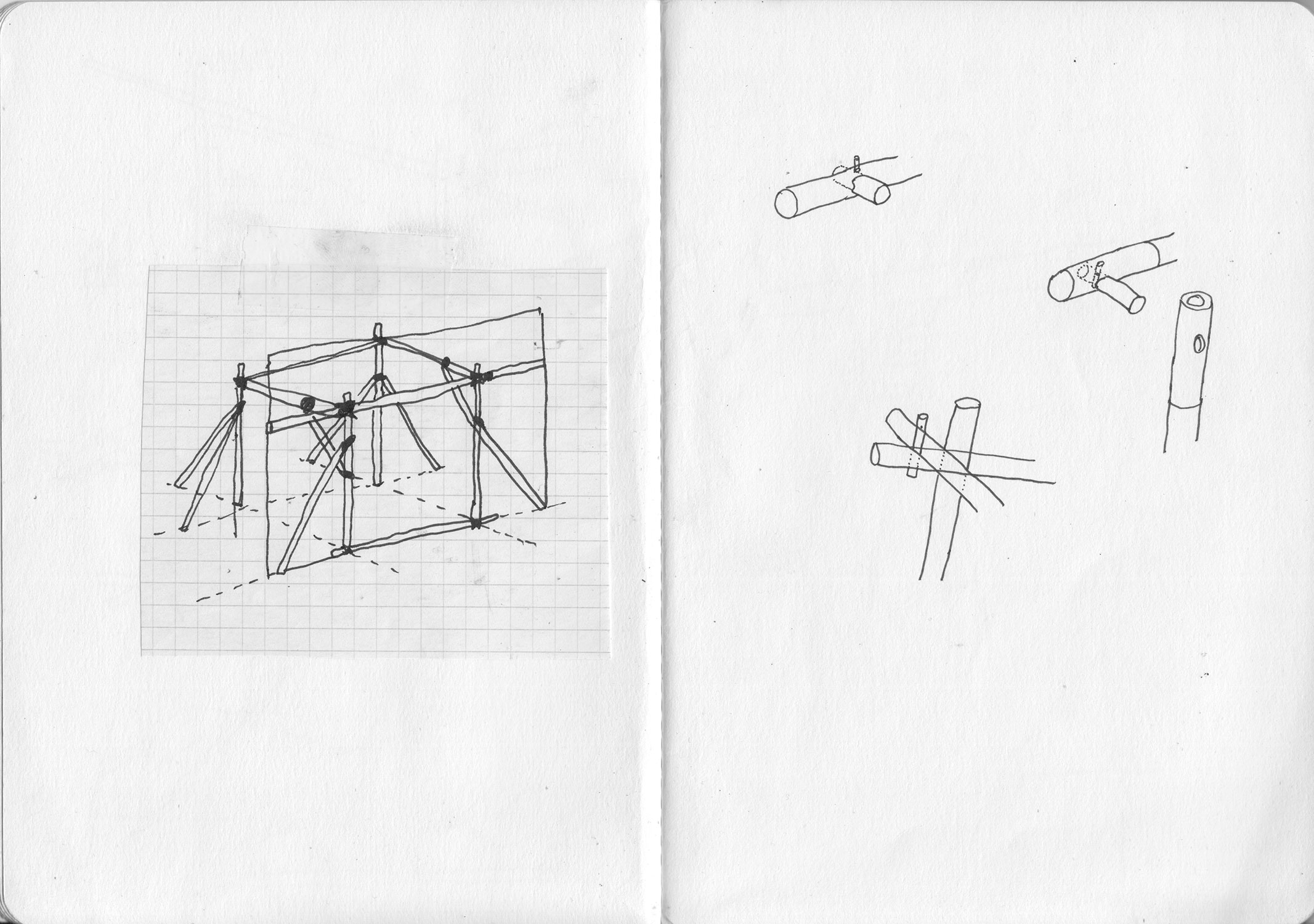 Assemblage castelet en bambou le Chant des Sibylles, Julien Cordier