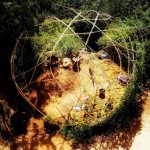 Pergola au jasmin. Zome en bambou, design d'espace : Julien Cordier