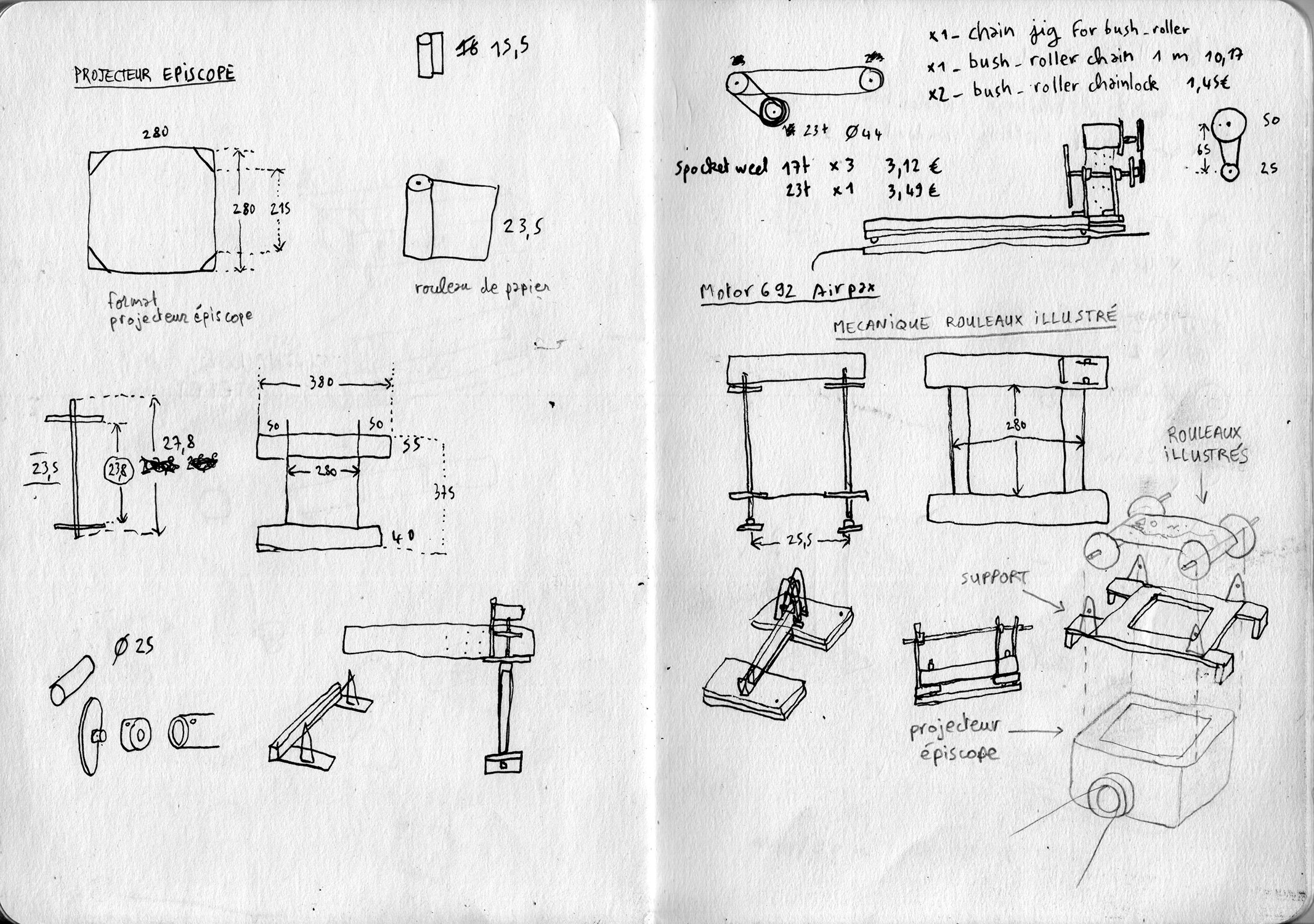 Dispositif-de-projection-de-rouleau-illustré-le-Chant-des-Sibylles. Julien Cordier