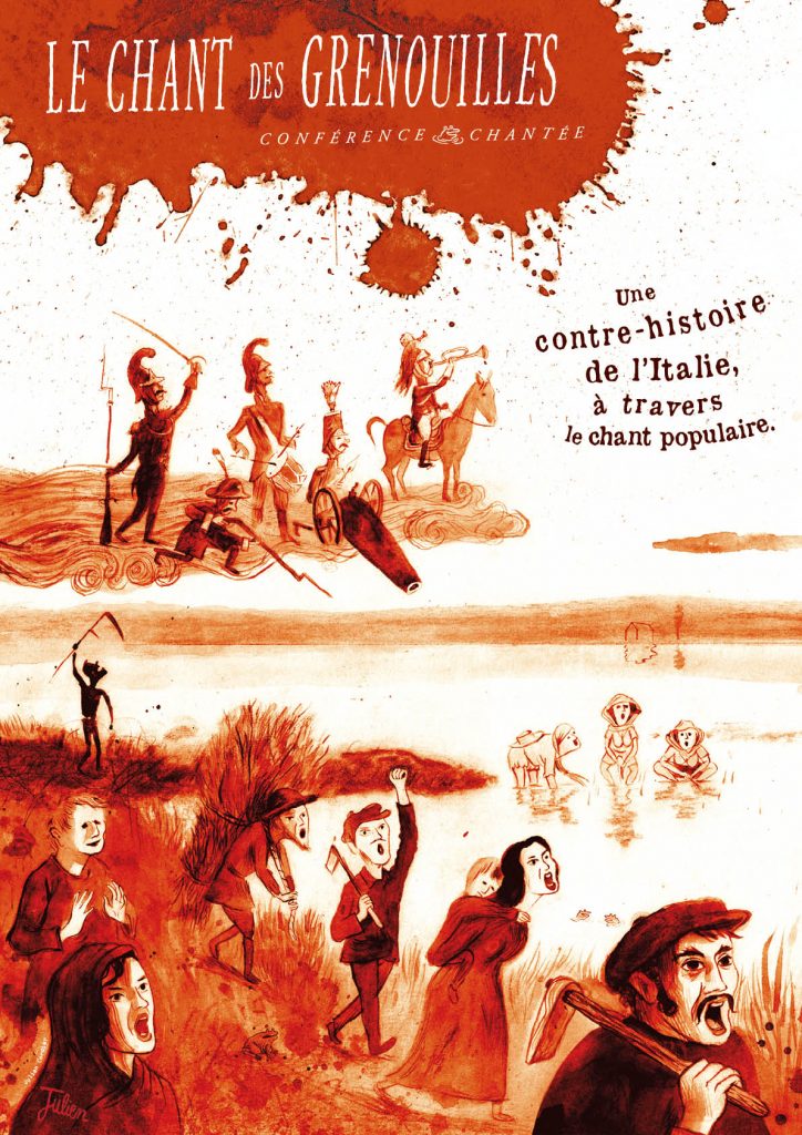 Le chant des grenouilles, Lorenzo Valera, terra canto. Illustration : Julien Cordier