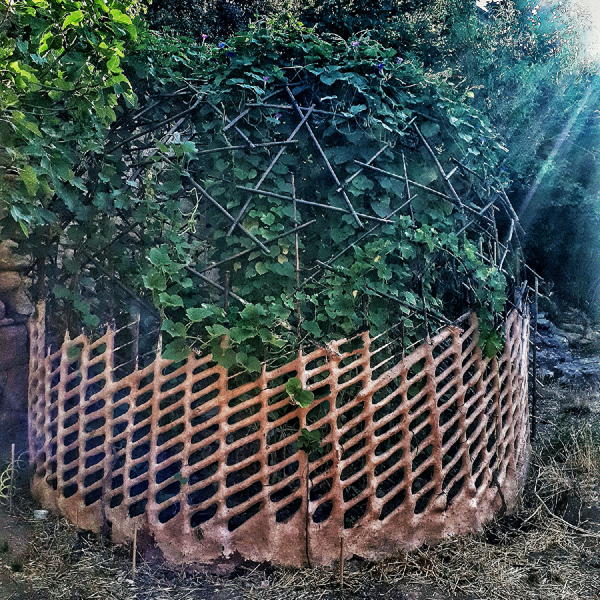 Dôme Vinci, pergola de jardin potager, Design d'espace : Julien Cordier