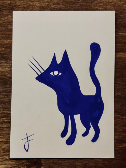 Chat bleu outremer