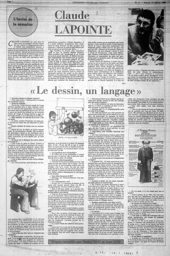 article de presse claude lapointe